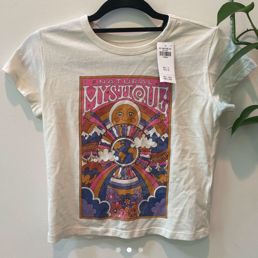 Relaxed print graphic baby tee Hollister